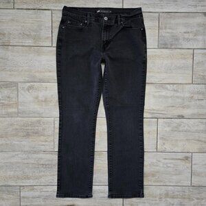 Levi's 505 Straight Leg Black Jeans Women Everyday‎ Stretch Denim 10